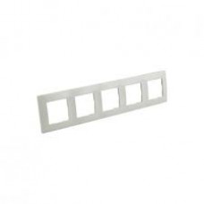 Cadre blanc 5 poste horizontale