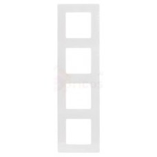 Cadre blanc 4 poste verticale