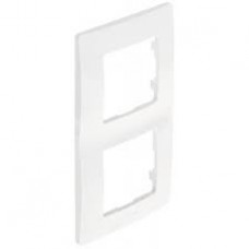 Cadre blanc deux poste  verticale