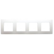 Cadre blanc 4 poste horizontale